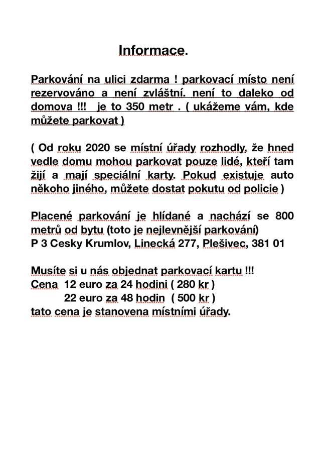 Apartman Marilyn 체스키크룸로프 외부 사진